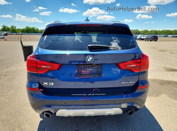 5UXTR9C50KLD94147 2019 BMW X3 Blue Vista trasera