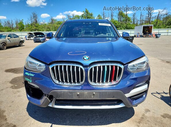 5UXTR9C50KLD94147 2019 BMW X3 Blue Vista frontal
