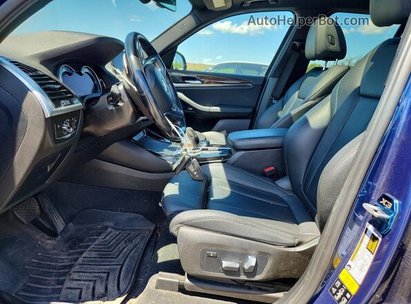 5UXTR9C50KLD94147 2019 BMW X3 Blue Vista interior delantera