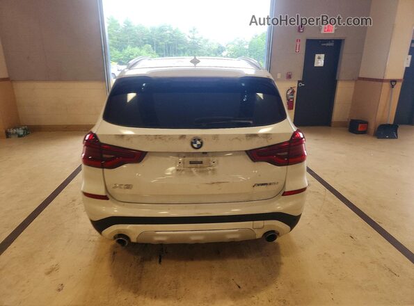 5UXTR9C50KLP77535 2019 BMW X3 White Rear view
