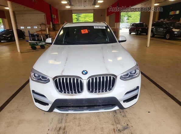 5UXTR9C50KLP77535 2019 BMW X3 White Front view