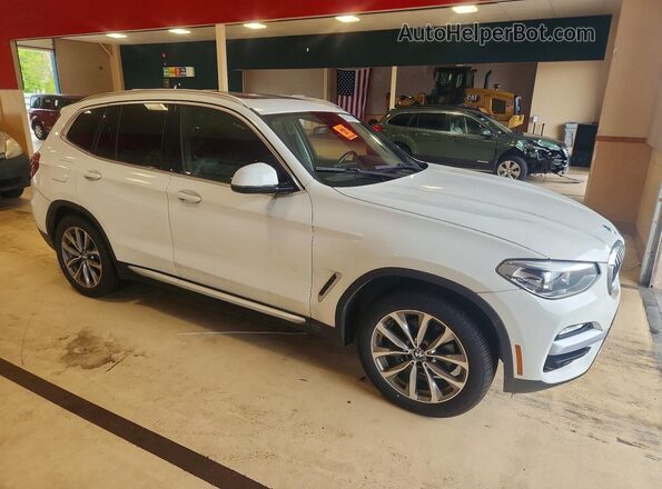 5UXTR9C50KLP77535 2019 BMW X3 White Front right