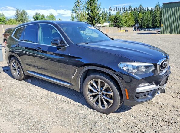 5UXTR9C50KLP85246 2019 BMW X3 Black Delantero derecho