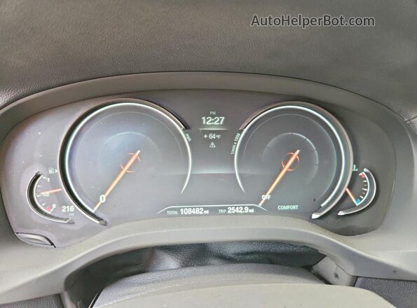 5UXTR9C51JLC75764 2018 BMW X3 Black Вид щитка приладів