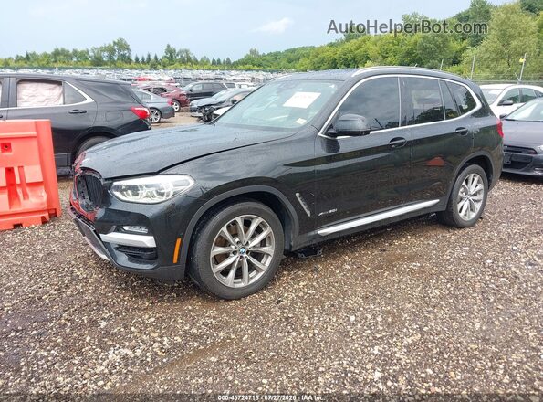 5UXTR9C51JLC80401 2018 BMW X3 Black Przód lewy
