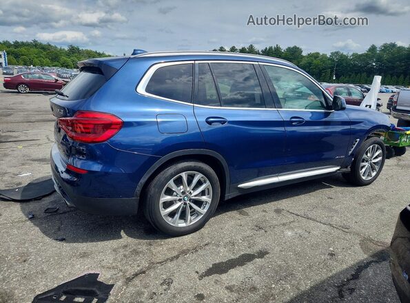 5UXTR9C51JLD63598 2018 BMW X3 Blue Tył prawy