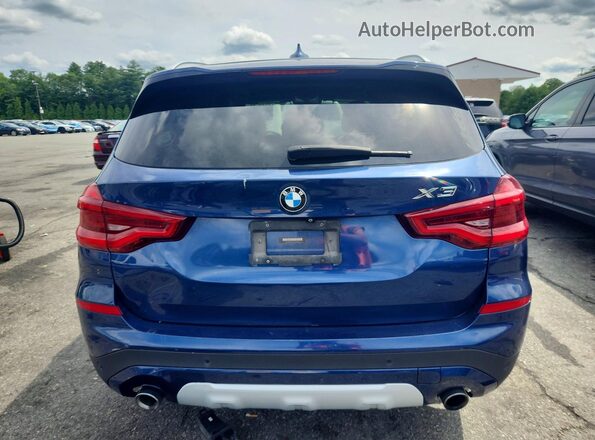 5UXTR9C51JLD63598 2018 BMW X3 Blue Widok z tyłu
