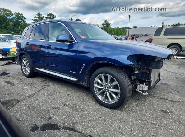 5UXTR9C51JLD63598 2018 BMW X3 Blue Przód prawy