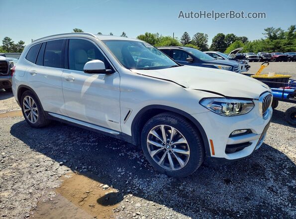 5UXTR9C52JLC72775 2018 BMW X3 White Передня права чверть