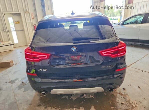 5UXTR9C52KLD90732 2019 BMW X3 Black Rear view