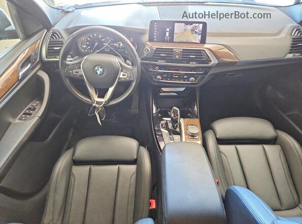 5UXTR9C52KLD90732 2019 BMW X3 Black Dashboard view