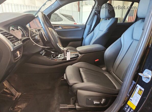 5UXTR9C52KLD90732 2019 BMW X3 Black Front interior view