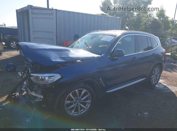 5UXTR9C52KLE14284 2019 BMW X3 Blue Vista tres cuartos delantera izquierda