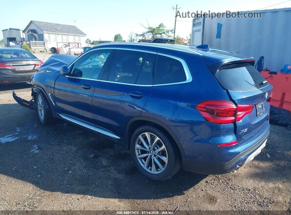 5UXTR9C52KLE14284 2019 BMW X3 Blue Trasero izquierdo