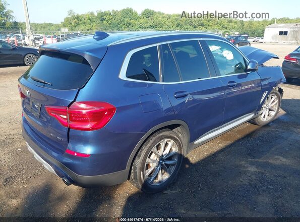 5UXTR9C52KLE14284 2019 BMW X3 Blue Trasero derecho