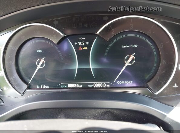 5UXTR9C52KLE14284 2019 BMW X3 Blue Vista de los asientos traseros