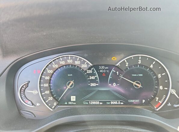 5UXTR9C52KLP84986 2019 BMW X3 Gray Вид щитка приладів
