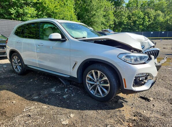 5UXTR9C52KLP89346 2019 BMW X3 White Delantero derecho