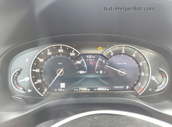 5UXTR9C53KLR06724 2019 BMW X3 Blue Widok zestawu wskaźników