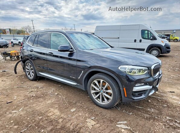 5UXTR9C54JLC69909 2018 BMW X3 Black Передня права чверть