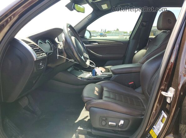 5UXTR9C54KLD97987 2019 BMW X3 Brown Widok wnętrza z przodu