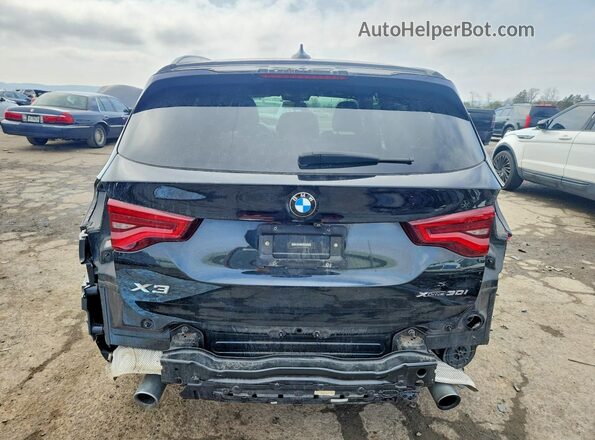 5UXTR9C54KLD98167 2019 BMW X3 Black უკანა ხედი