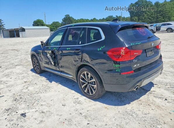 5UXTR9C54KLR03329 2019 BMW X3 Black Trasero izquierdo