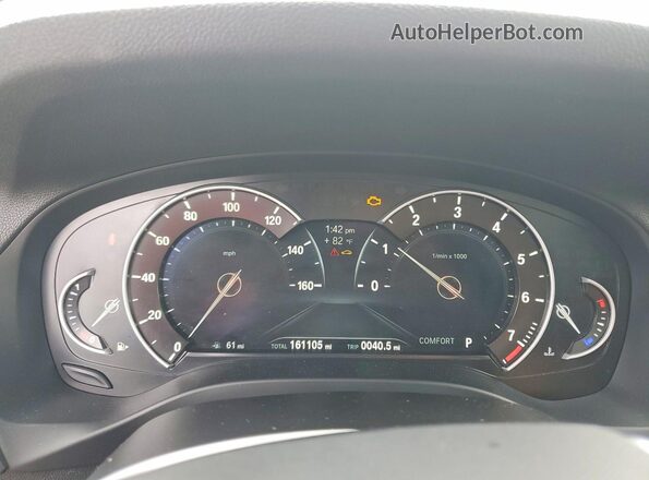 5UXTR9C55JLC76920 2018 BMW X3 White Вид щитка приладів