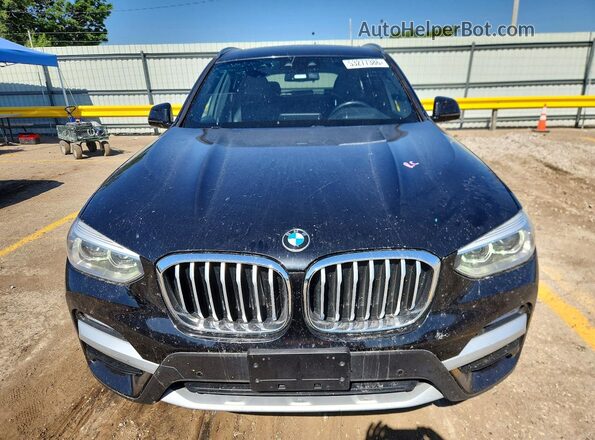 5UXTR9C55KLD97447 2019 BMW X3 Black Widok z przodu