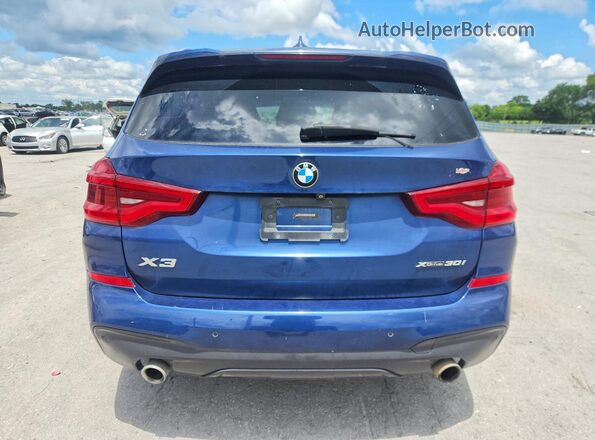 5UXTR9C55KLP92032 2019 BMW X3 Blue Vista trasera
