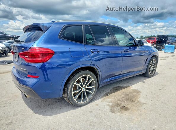 5UXTR9C55KLP92032 2019 BMW X3 Blue Trasero derecho