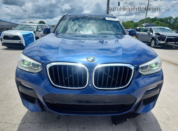 5UXTR9C55KLP92032 2019 BMW X3 Blue Vista frontal