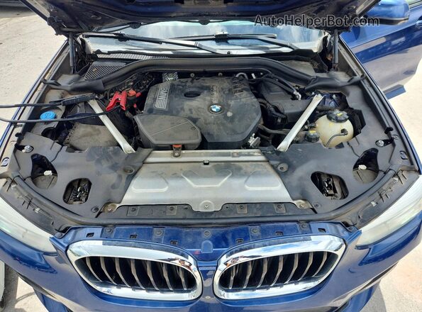 5UXTR9C55KLP92032 2019 BMW X3 Blue Vista del compartimento del motor