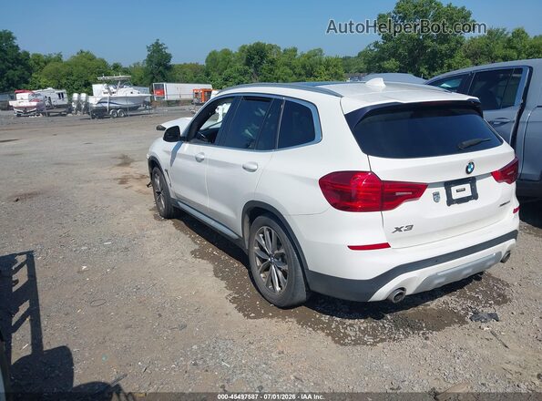 5UXTR9C56KLE12974 2019 BMW X3 White Trasero izquierdo