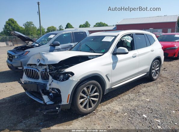 5UXTR9C56KLE12974 2019 BMW X3 White Vista tres cuartos delantera izquierda