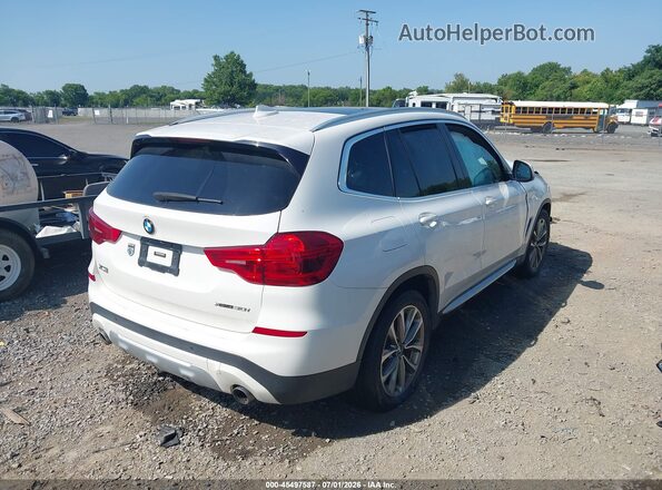 5UXTR9C56KLE12974 2019 BMW X3 White Trasero derecho