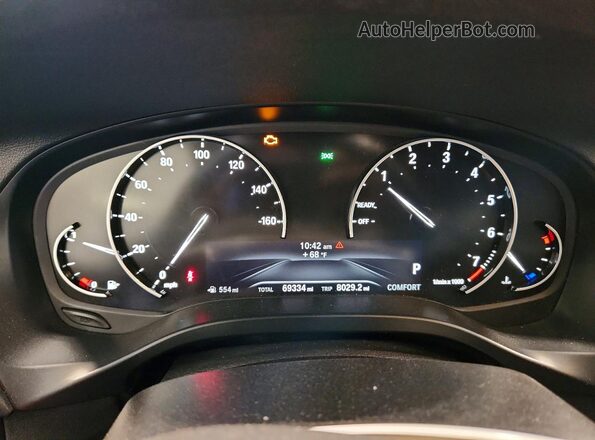 5UXTR9C56KLE17026 2019 BMW X3 Black Вид щитка приладів