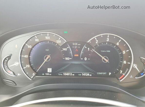 5UXTR9C56KLP95196 2019 BMW X3 White Instrument cluster view