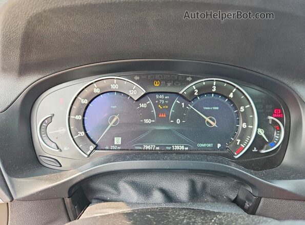 5UXTR9C57KLD98616 2019 BMW X3 Gray Vista del cuadro de instrumentos