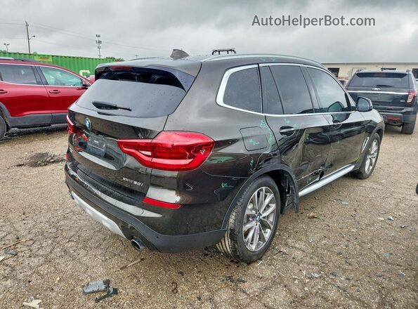5UXTR9C58KLP87455 2019 BMW X3 Black Trasero derecho