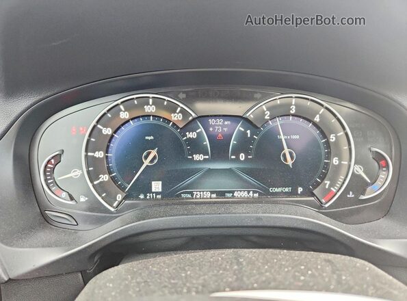 5UXTR9C58KLP87455 2019 BMW X3 Black Vista del cuadro de instrumentos