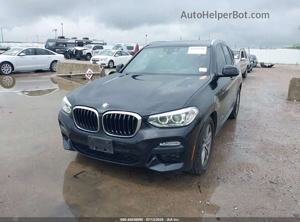 5UXTR9C59JLD58570 2018 BMW X3 Black წინა მარცხენა ხედი სამი მეოთხედიდან