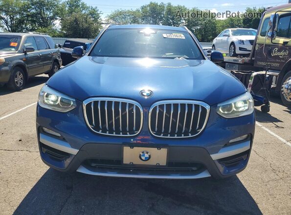 5UXTR9C5XJLC69364 2018 BMW X3 Blue Front view