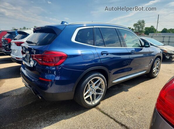 5UXTR9C5XJLC69364 2018 BMW X3 Blue Rear right