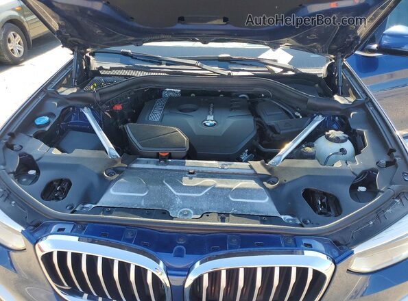 5UXTR9C5XJLC69364 2018 BMW X3 Blue Engine compartment view