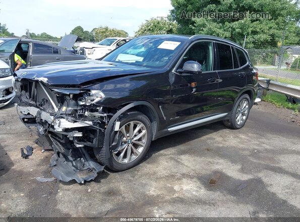 5UXTR9C5XJLC73401 2018 BMW X3 Black Առջևի ձախ երեք քառորդ տեսարան