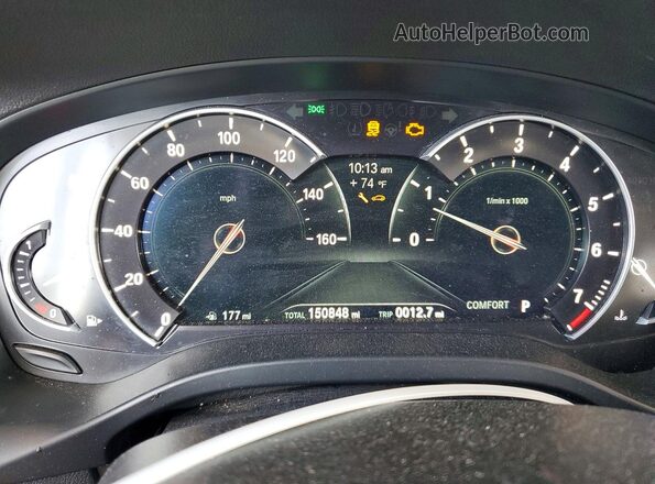 5UXTR9C5XJLD73031 2018 BMW X3 White Вид щитка приладів