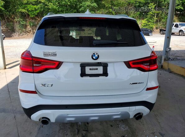 5UXTR9C5XJLD73031 2018 BMW X3 White Вид ззаду