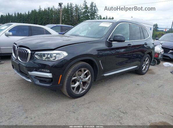 5UXTS1C04M9H06772 2021 BMW X3 Black Front left