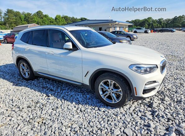 5UXTS1C06L9D30607 2020 BMW X3 White Przód prawy